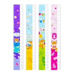 Линейка Basir пластиковая, серия "Лиса", с рисунком лисичек на корпусе, 20 см