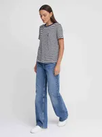 Футболка Kefirmaykifer В Полоску бело-синяя