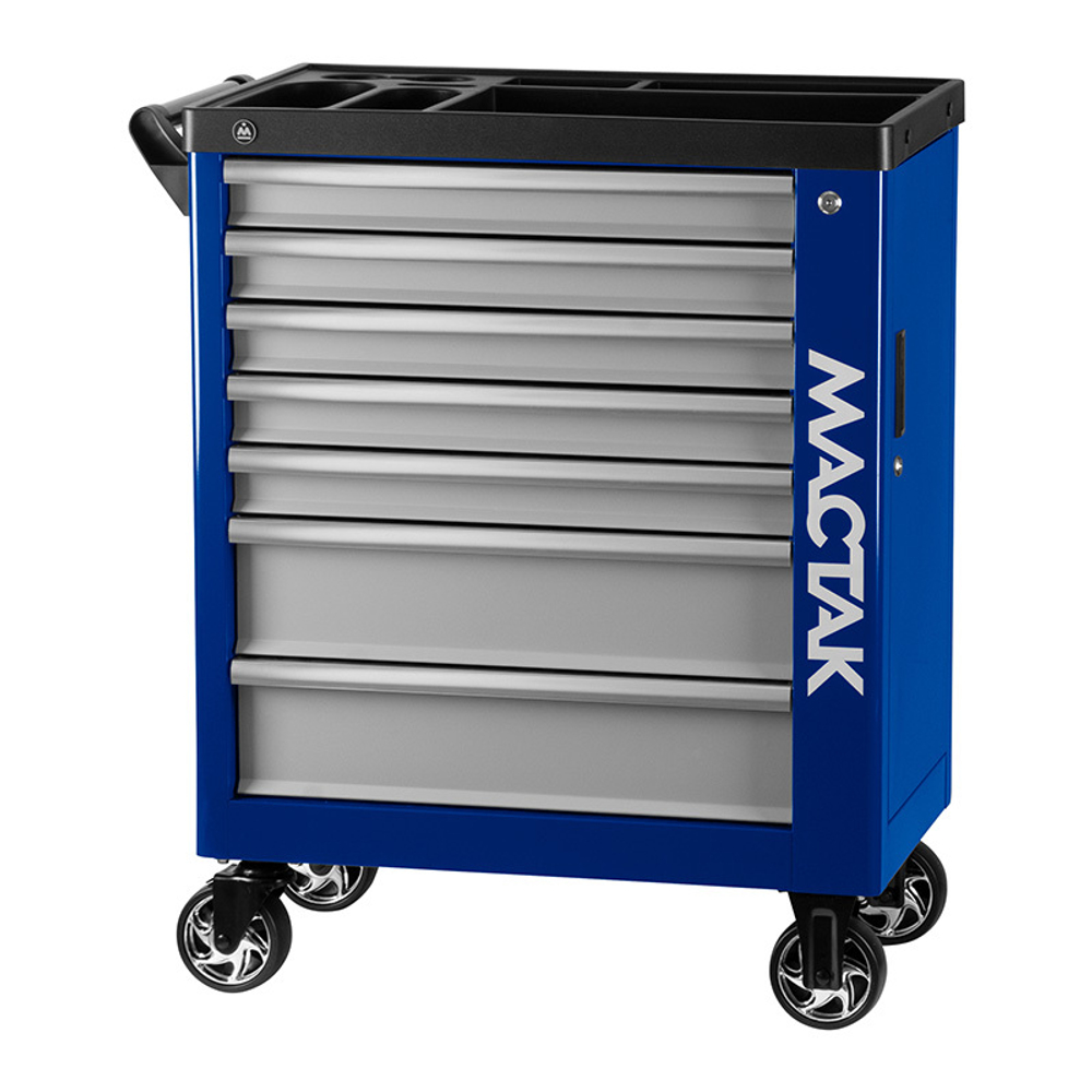 МАСТАК (521-07580B) Тележка инструментальная, 7 выдвижных ящиков, "НОВА", синяя