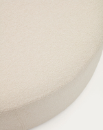 Kaeli Пуф для ног со съемным чехлом из экрю букле Ø 120