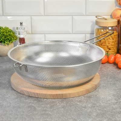 Дуршлаг 31,5см нерж с ручкой на ножках MB 40524