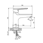 Смеситель для раковины 35к HB10198 HAIBA б/отв п/шпильку