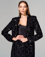 Удлиненный кардиган из премиального твида с вышивкой стеклянным бисером