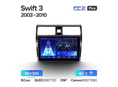Магнитола Teyes CC2 Plus 3-32 Suzuki Swift 3 2003-2010 10.2"