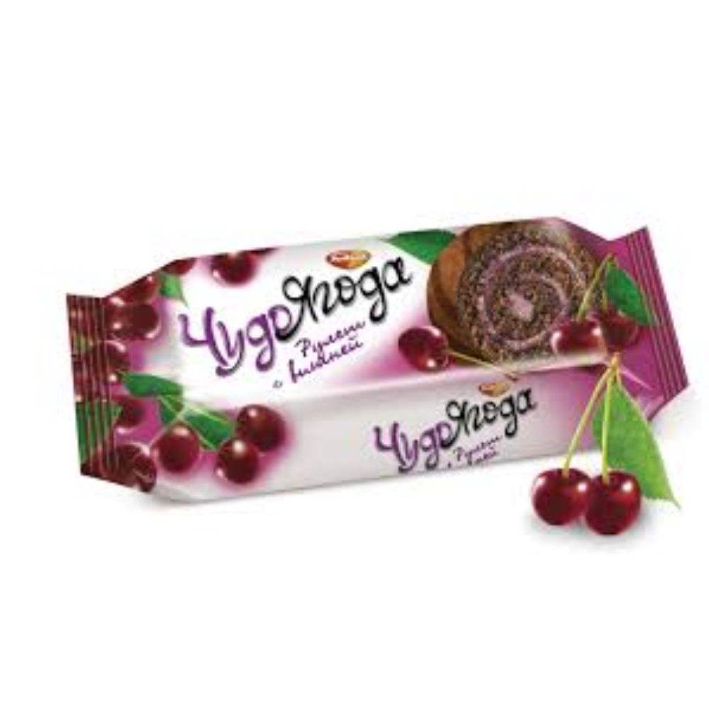 Рулет бисквитный Чудо Ягода с вишней 200 гр