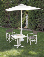 Кресло текстиленовое складное Magnani Regista, серебристый