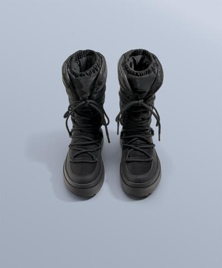 OYSHO Нейлоновые ботинки на шнуровке для après-ski, черный