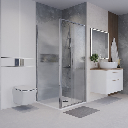 Душевой уголок Niagara Nova 90х80 NG-65-9CH-CH80-34 профиль Хром стекло шиншилла