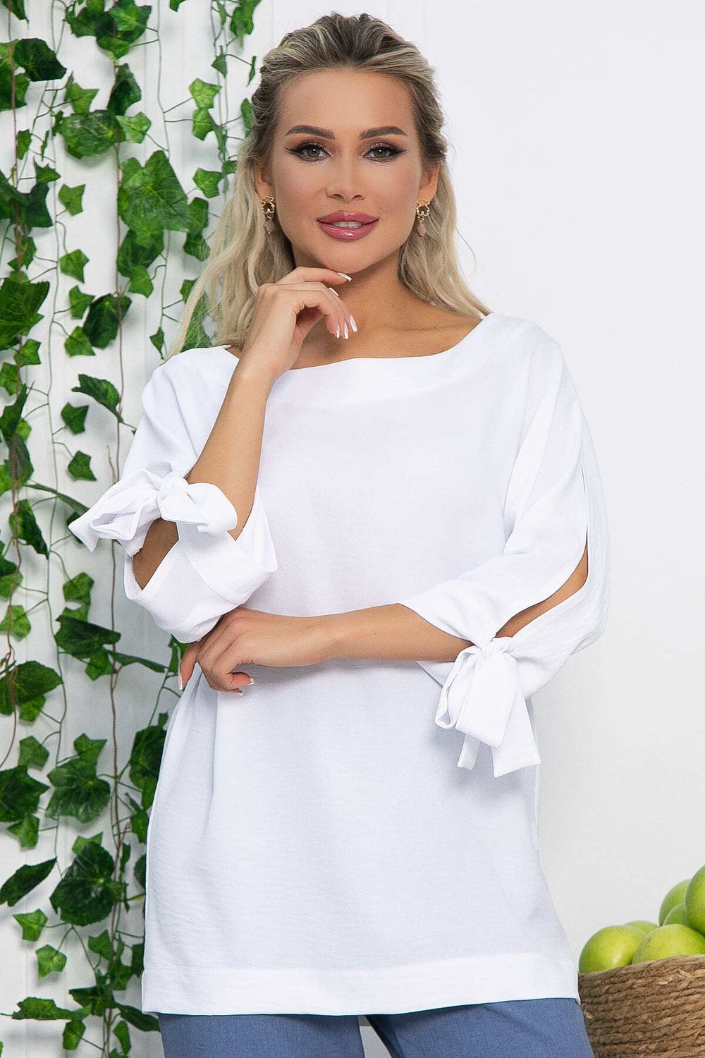 Блуза Гэтсби (белая) Б13557-8М LT Collection