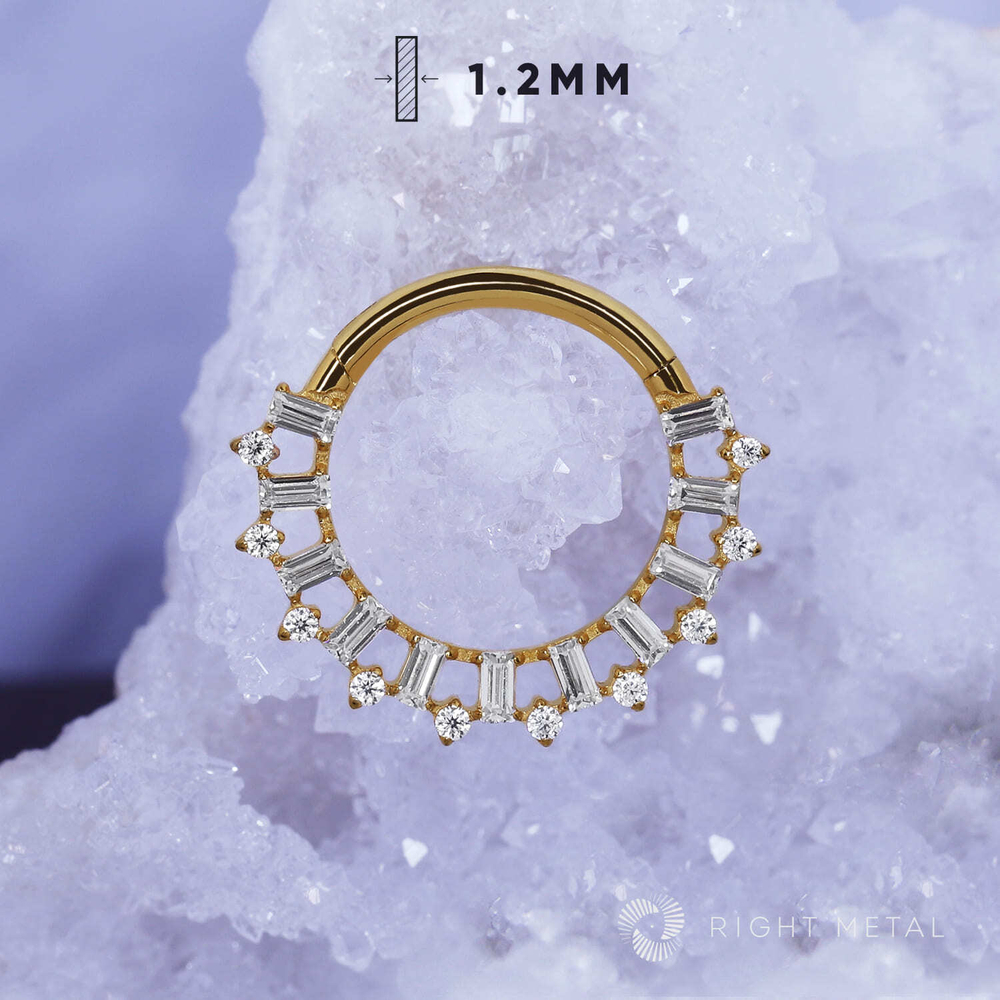 Кликер Bloom Crystal PVD Yellow 1.2мм