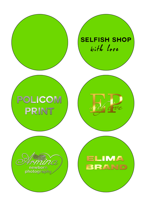 Круглые наклейки для тиснения.