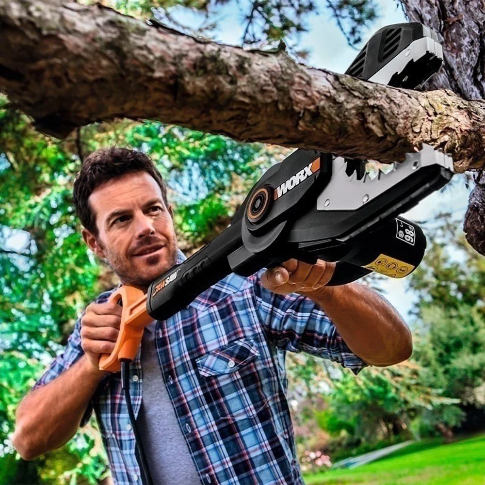 WORX WG329E.5 аккумуляторная цепная пила (1 x 2 Ач, ЗУ)