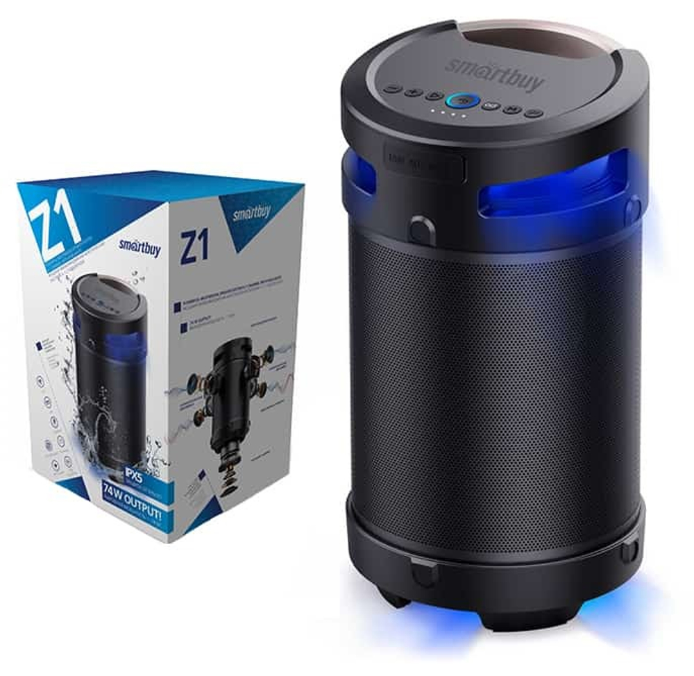 Колонка 4.1 SmartBuy Z1, 74Вт, IPX5, Bluetooth, MP3, FM-радио, караоке (SBS-970)