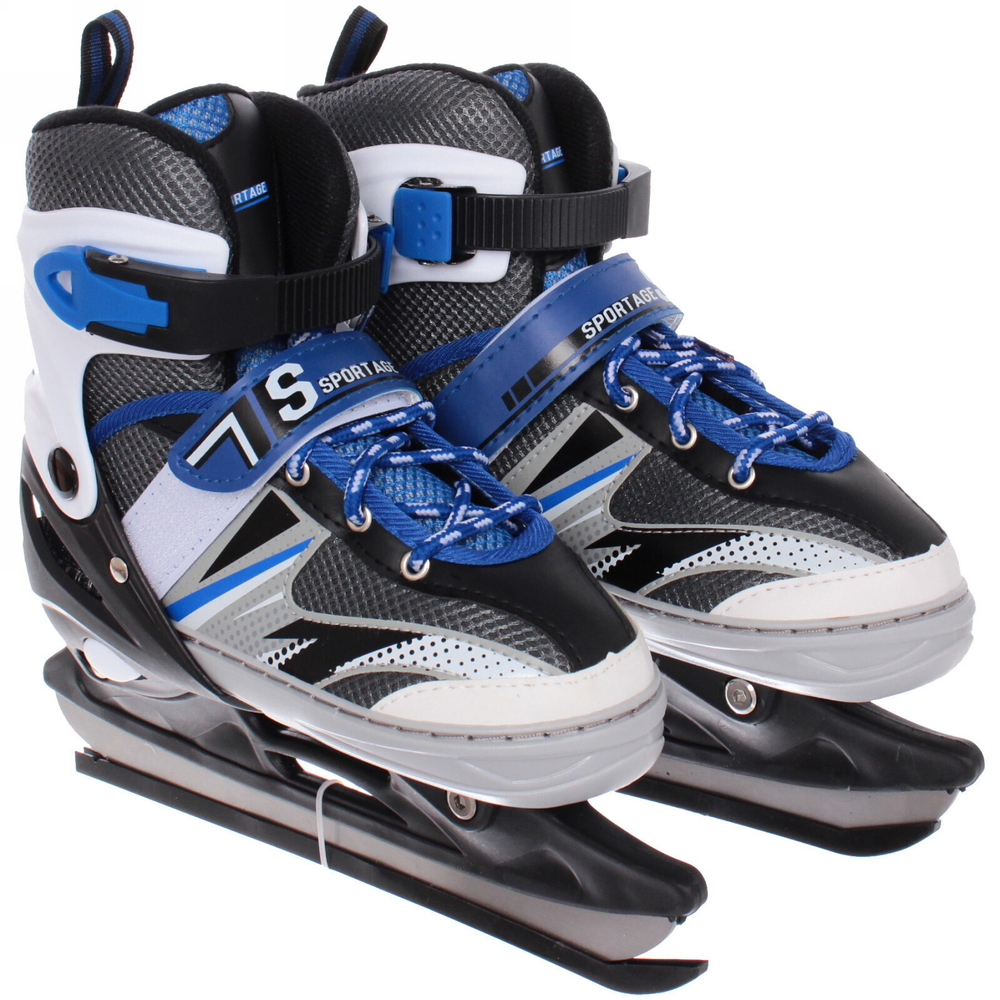 Коньки раздвижные, ледовые с роликовым блоком Sportage FIT103 Dual (размер 34-38)