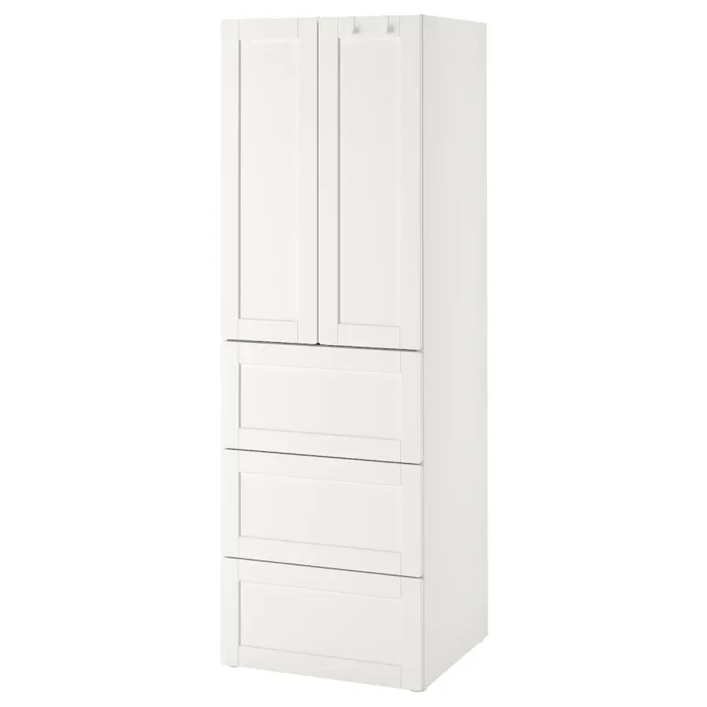Шкаф детский - IKEA SMÅSTAD/SMASTAD, 60x42x181 см, белый, СМОСТАД ИКЕА