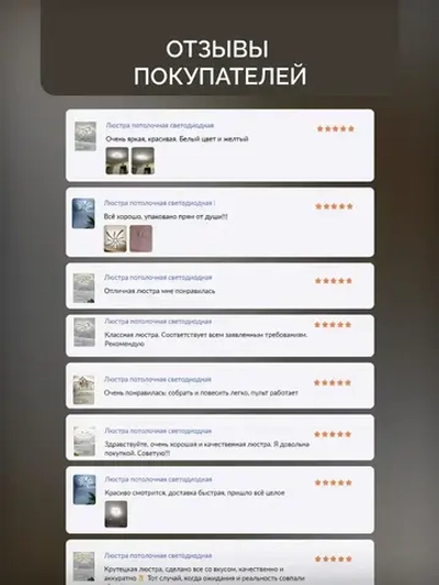 Люстра потолочная светодиодная с пультом 100 Вт 30 кв.м. 3500-6500К