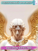 Объемные 3D Фотообои ангел из мрамора и золота