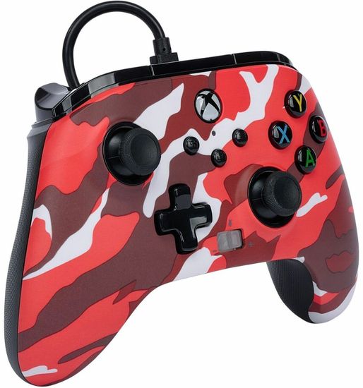Геймпад проводной PowerA "Camouflage Red" (Камуфляж красный) Enhanced Wired Controller for Xbox Series X/S (1518910-01) (Xbox One/Series X/S/PC)