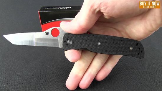 Складной нож Spyderco Double Bevel C174GP c клинком из стали VG-10, рукоять G10