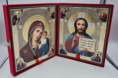 Складень венч. 17*21 Спаситель-Казанская БМ, №11 (Ков) 11000849