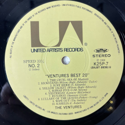 Винтажная виниловая пластинка LP The Ventures Best 20 (Japan 1980) (Obi) Caravan