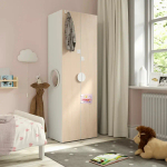 Шкаф - SMÅSTAD / SMАSTAD  IKEA /СМОСТАД  ИКЕА, 60х42х181 см, белый/под беленый дуб