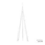 Мачта молниеприемная L=10м, D=40мм (+ коробка с растяжками) AL/NI EKF PROxima