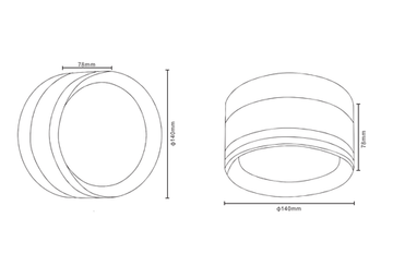 Светильник потолочный/настенный LED 9W 3000К/4000К/6000К 4048/02/01CW-IP чёрный Ekols 65 Stilfort