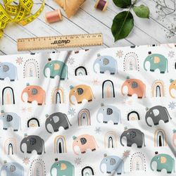 Ткань блэкаут слоники