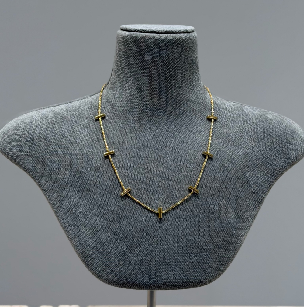 Цепочка ШИПЫ gold