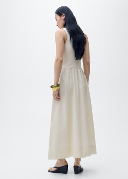 Комбинированное платье с пышной юбкой