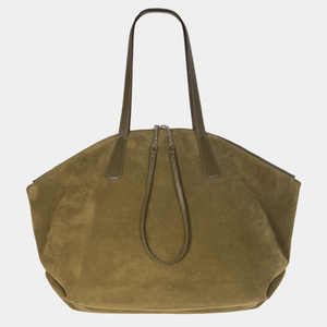 Сумка Giselle из замши и кожи теленка, цвета оливы