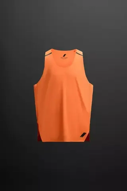 ZARA МАЙКА-БОРЦОВКА ИЗ ВЫСОКОТЕХНОЛОГИЧНОЙ ТКАНИ В СТИЛЕ КОЛОР-БЛОК, ОРАНЖЕВЫЙ