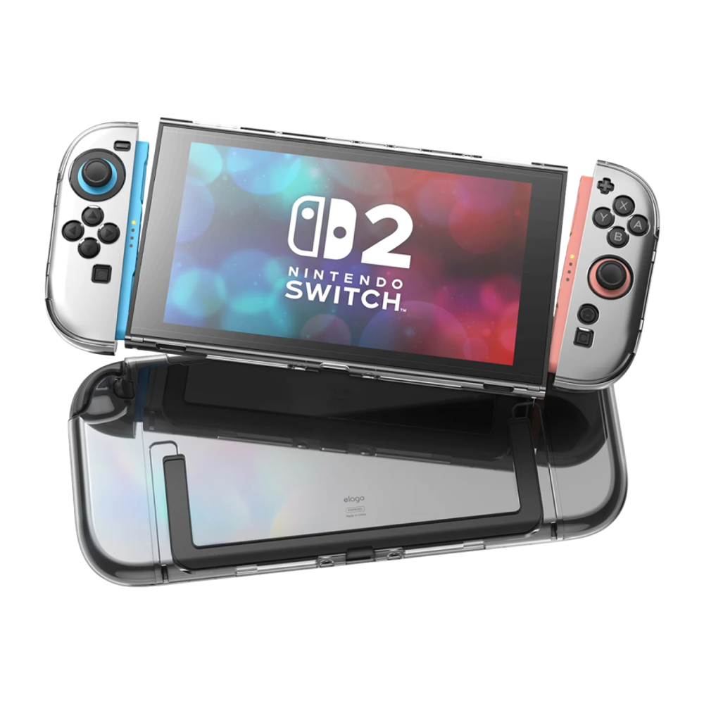 Прозрачный чехол elago Clear Case для Nintendo Switch 2 Тонкий глянцевый поликарбонатный чехол. Производителем заявлена устойчивость к пожелтению