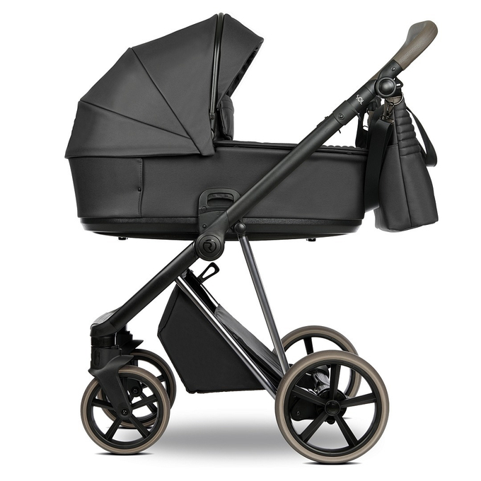 Roan Коляска 2 в 1 Sol Leather Woodland Gray Nickel Cappuccino