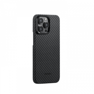 Чехол Pitaka MagEZ Case 4 для iPhone 15 Pro Max (6.7"), черно-серый, кевлар (арамид)