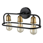 Настенный светильник 3x40Вт E27, металл, черный/бронза