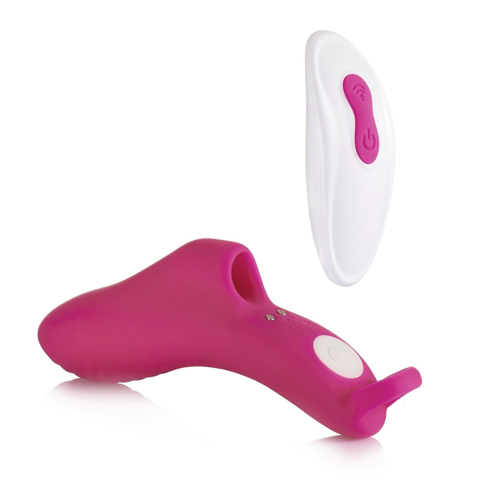 Бордовая вибронасадка на палец Pluto (Цвет: бордовый)