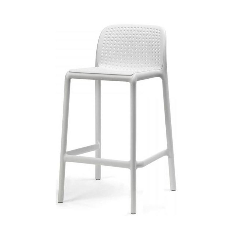 Стул пластиковый полубарный Nardi Lido Mini, белый
