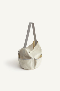 ZARA СУМКА-ТОУТ, СЕРЫЙ