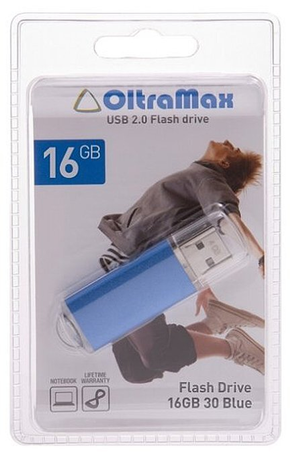 USB Флешка 4GB OltraMax 30, USB 2.0, синяя