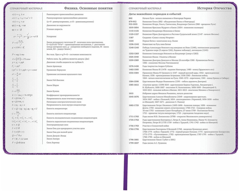 Дневник 1-11 класс 48 л., обложка кожзам (твердая), фольга, BRAUBERG "SPARKLE", фиолетовый, 105461