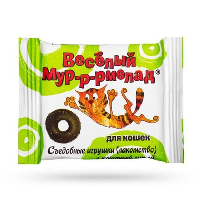 Веселый Мур-р-рмелад, лакомство для кошек, с кошачьей мятой, 6 г