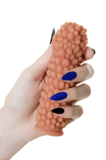 Насадка на фаллос с пузыриками по всей поверхности Extreme Sleeve 008 S-size - 12,7 см. (Цвет: телесный)