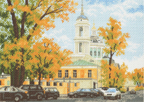 "Городская церковь"-0821 канва с рисунком