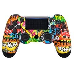 Джойстик беспроводной DualShock №25 для PlayStation 4 с рисунком Pow Craaa Booo ... (Разноцветный)