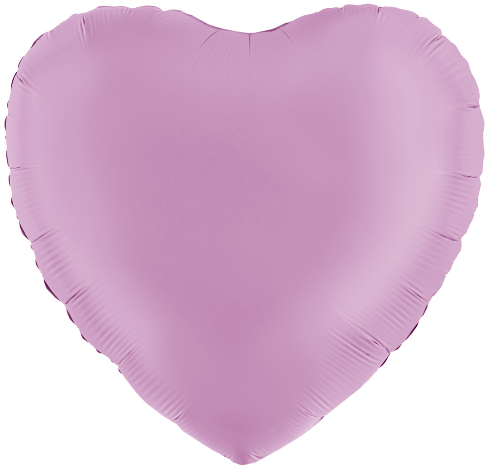 К 18'' Сердце Сиреневый Сатин
