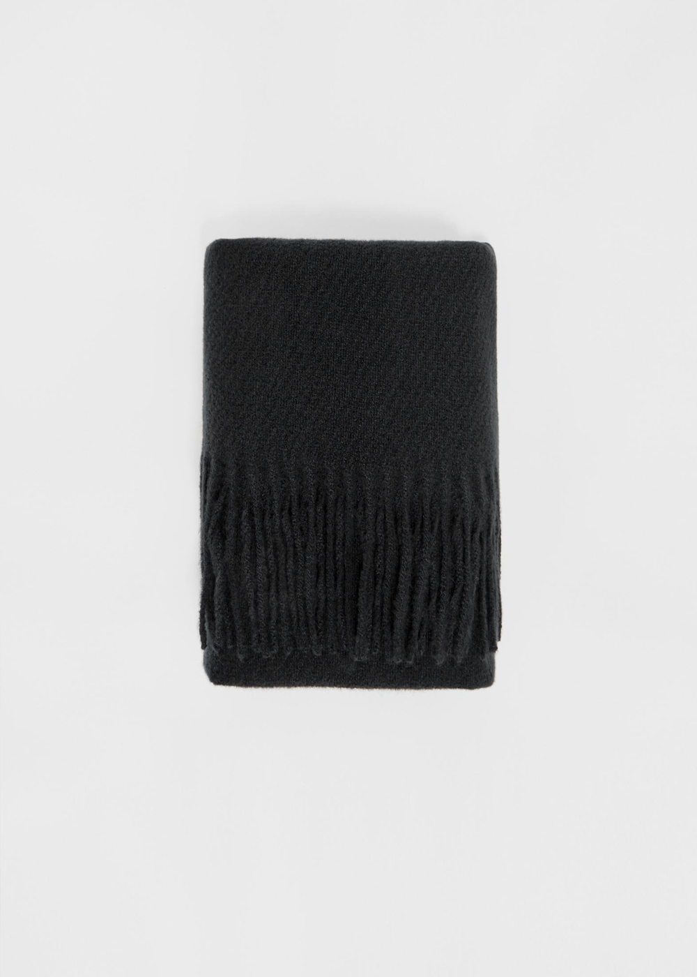 STRADIVARIUS Шарф из начесаных ниток, черный