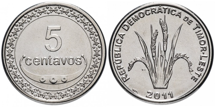 Восточный Тимор 5 сентаво, 2003 - 2017 Рис UNC