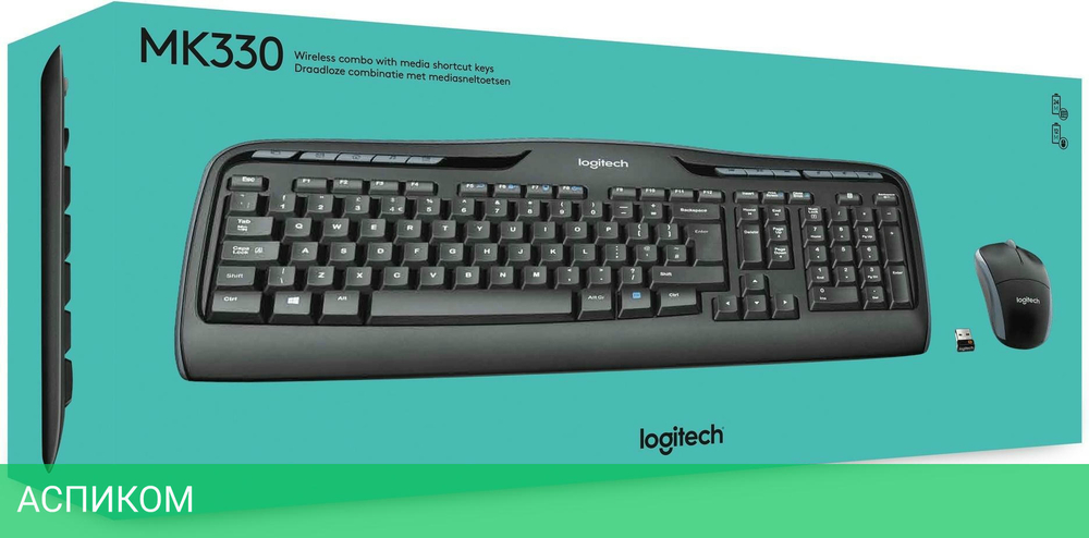Набор периферии Logitech Wireless Combo MK330 черный (920-003995)